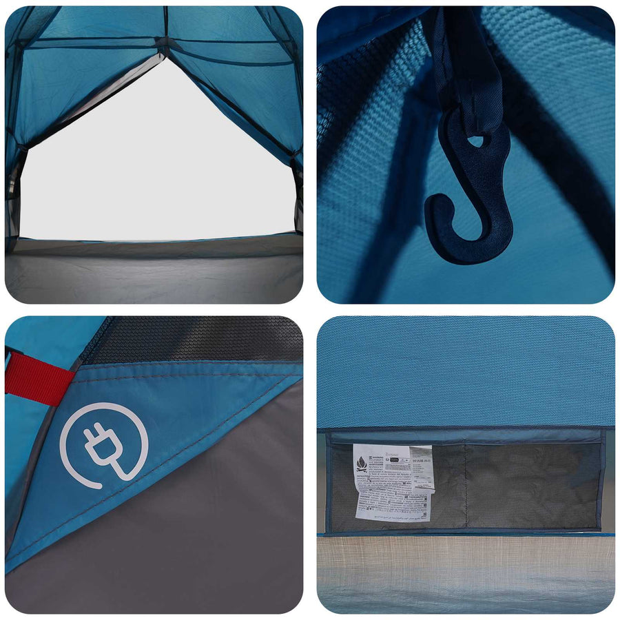 Backpacking Tent Blauw 2-persoons 185T Polyester met PU Coating