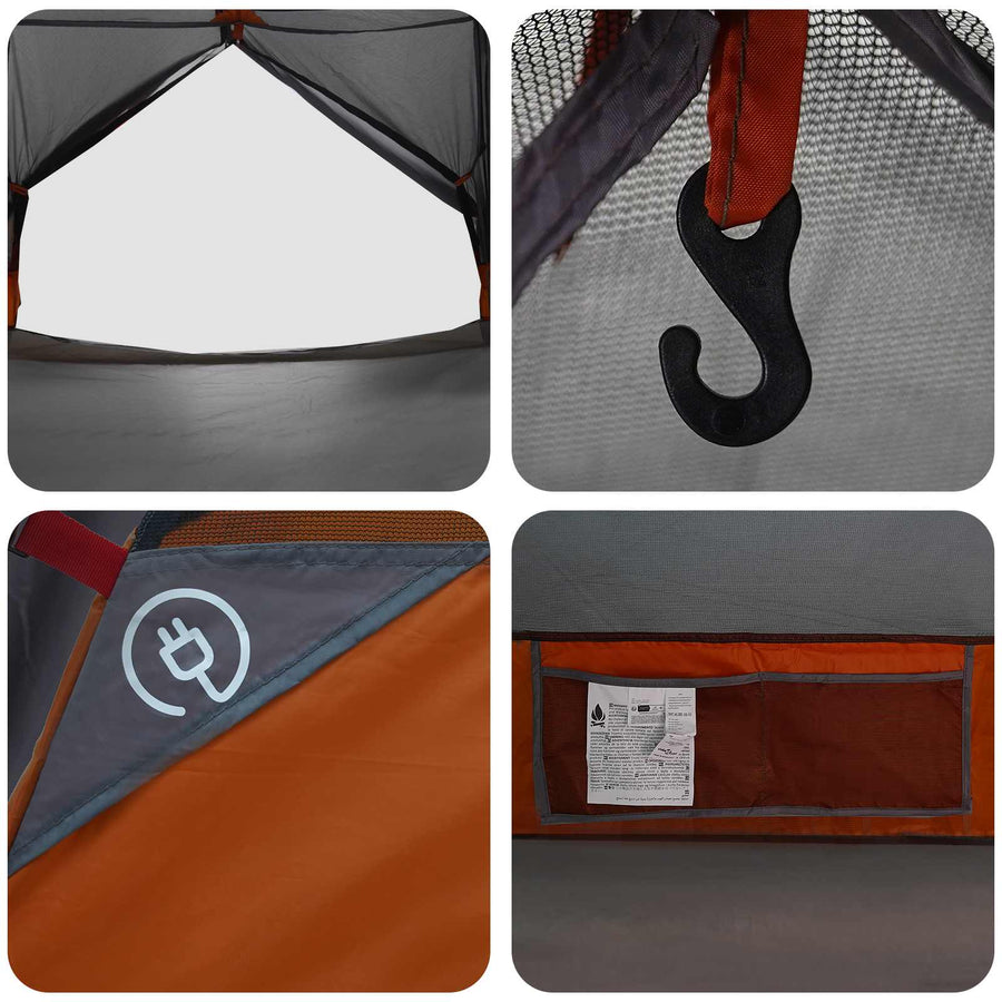Backpacking Tent Grijs en Oranje 2-persoons