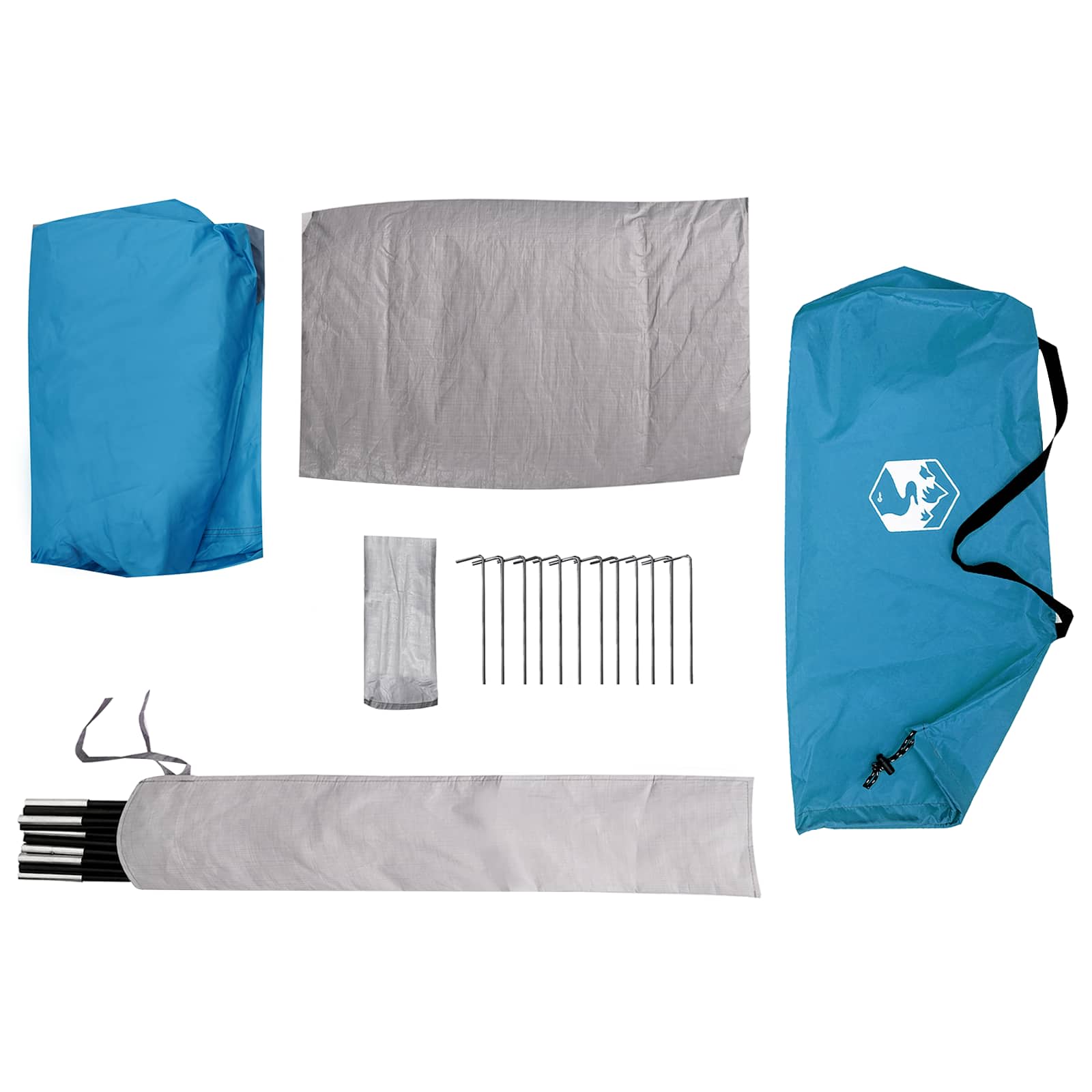 Backpacking Tent Blauw 222 x 85 x 125 cm