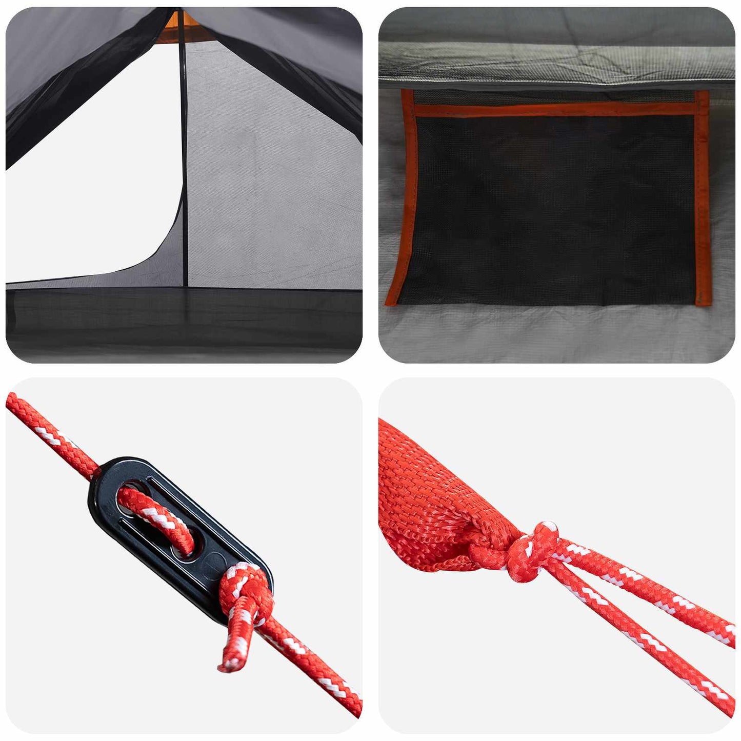 Backpacking Tent Grijs en Oranje 222 x 85 x 125 cm