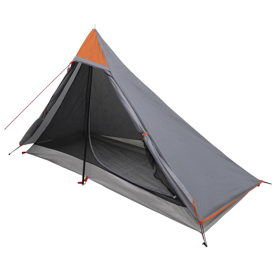 Backpacking Tent Grijs en Oranje 222 x 85 x 125 cm