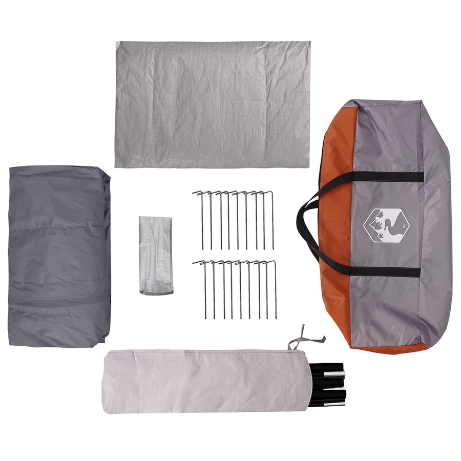 Tunneltent Grijs en Oranje 475 x 220 x 192 cm