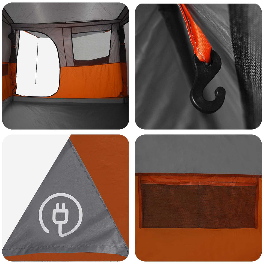 Tunneltent Grijs en Oranje 475 x 220 x 192 cm