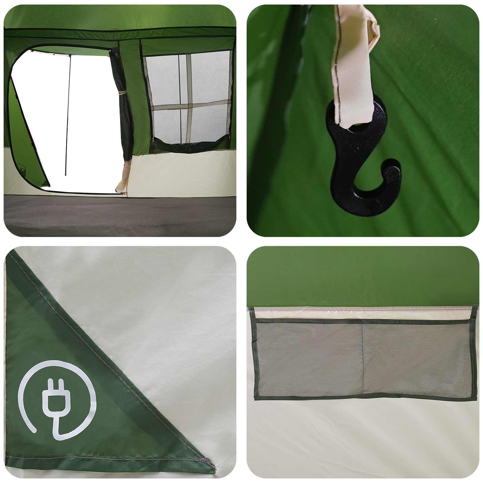 Tunneltent Groen 275 x 240 x 200 cm