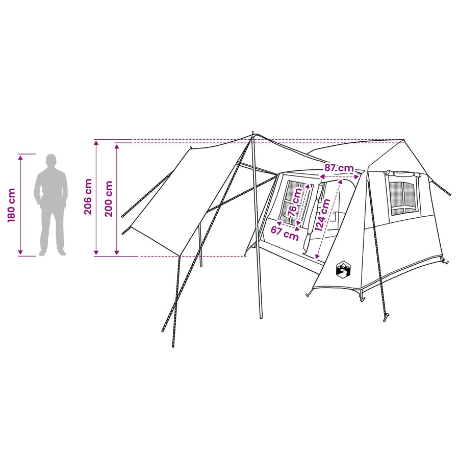 Tunneltent Groen 275 x 240 x 200 cm