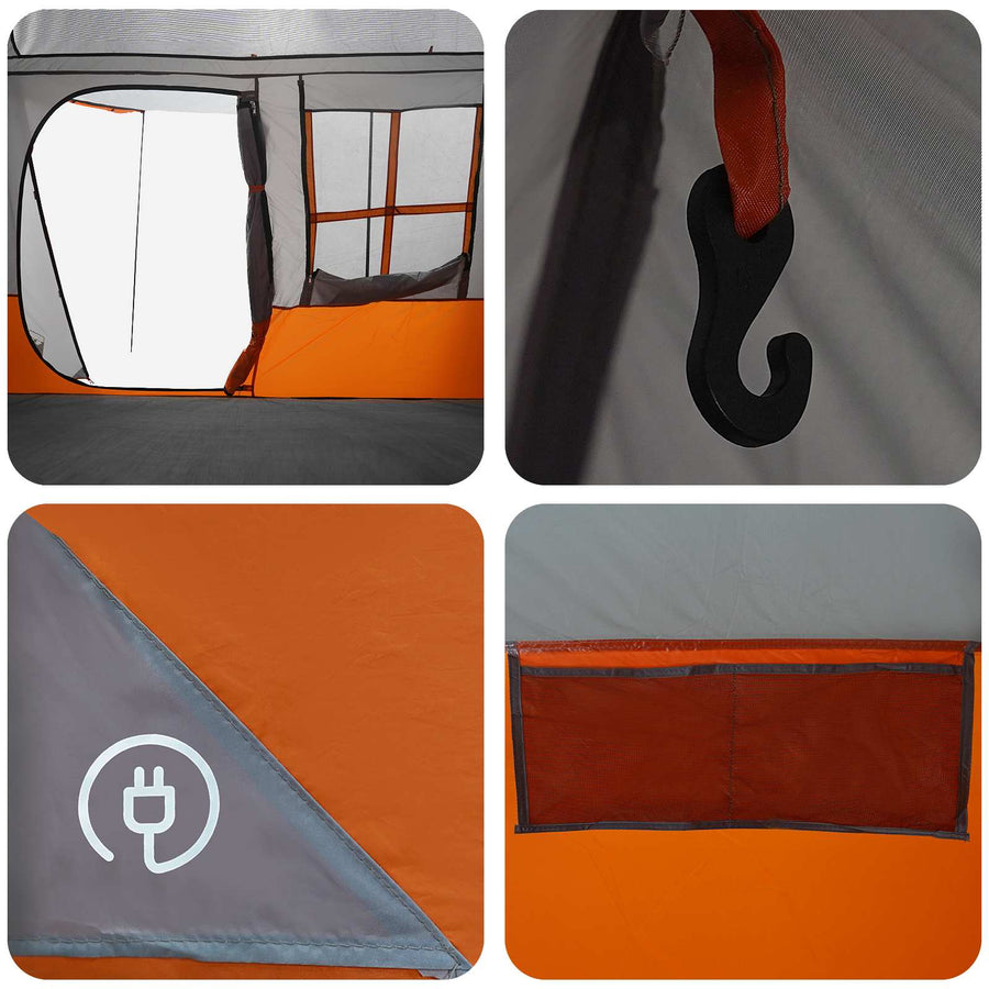 Tunneltent Grijs en Oranje 275 x 240 x 200 cm
