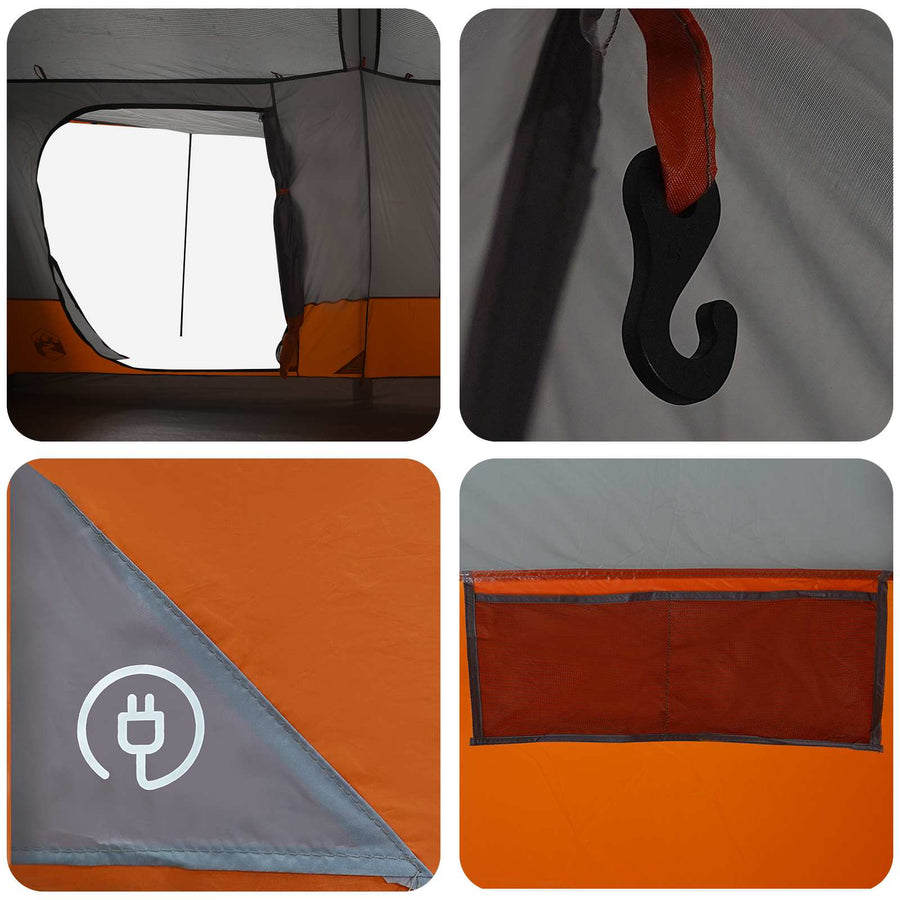 Tunneltent Grijs en Oranje 400 x 278 x 182 cm