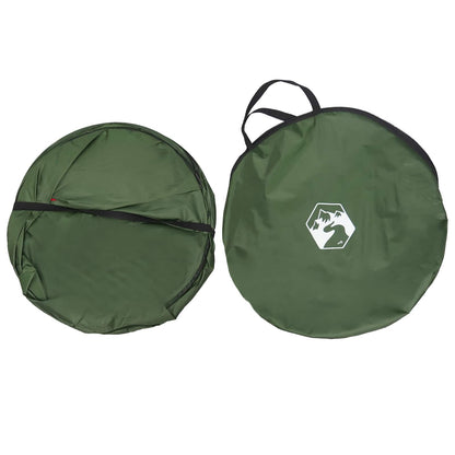 Pop-up Toilet Tent met Hangende Touw Groen 97 x 126 cm