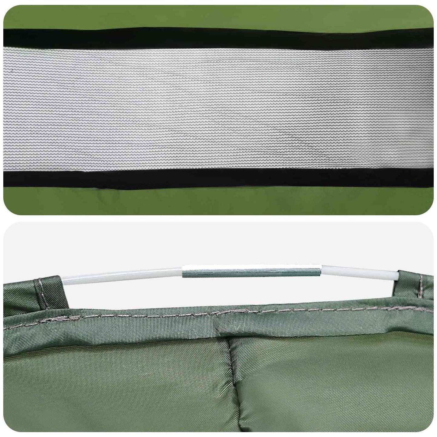 Pop-up Toilet Tent met Hangende Touw Groen 97 x 126 cm