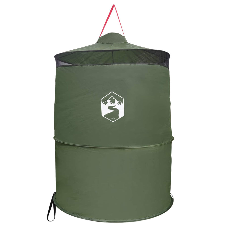 Pop-up Toilet Tent met Hangende Touw Groen 97 x 126 cm