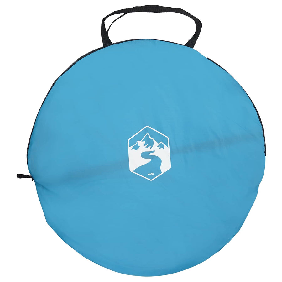 Pop-up Toilet Tent met Hangende Touw Blauw 97 x 126 cm