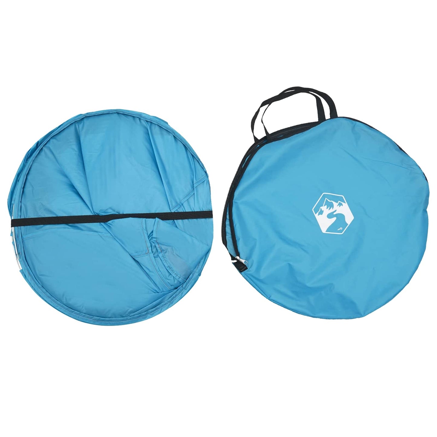 Pop-up Toilet Tent met Hangende Touw Blauw 97 x 126 cm