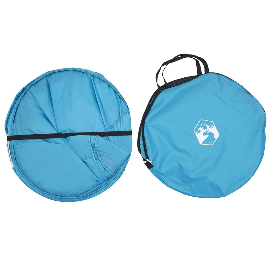 Pop-up Toilet Tent met Hangende Touw Blauw 97 x 126 cm
