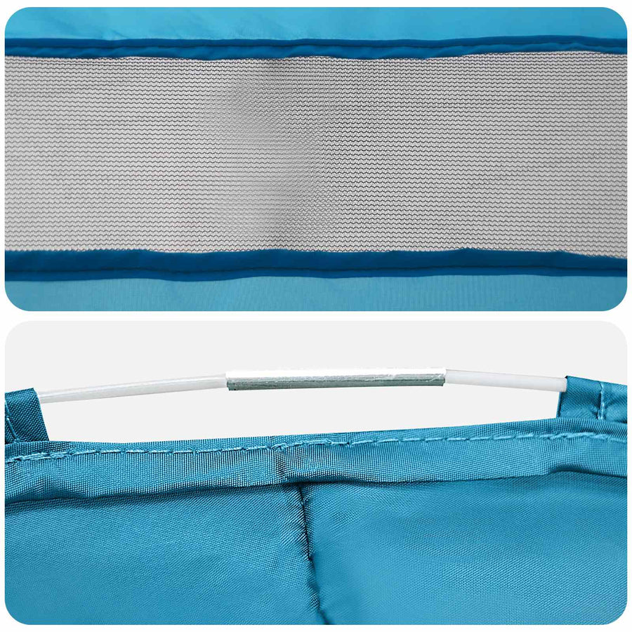 Pop-up Toilet Tent met Hangende Touw Blauw 97 x 126 cm