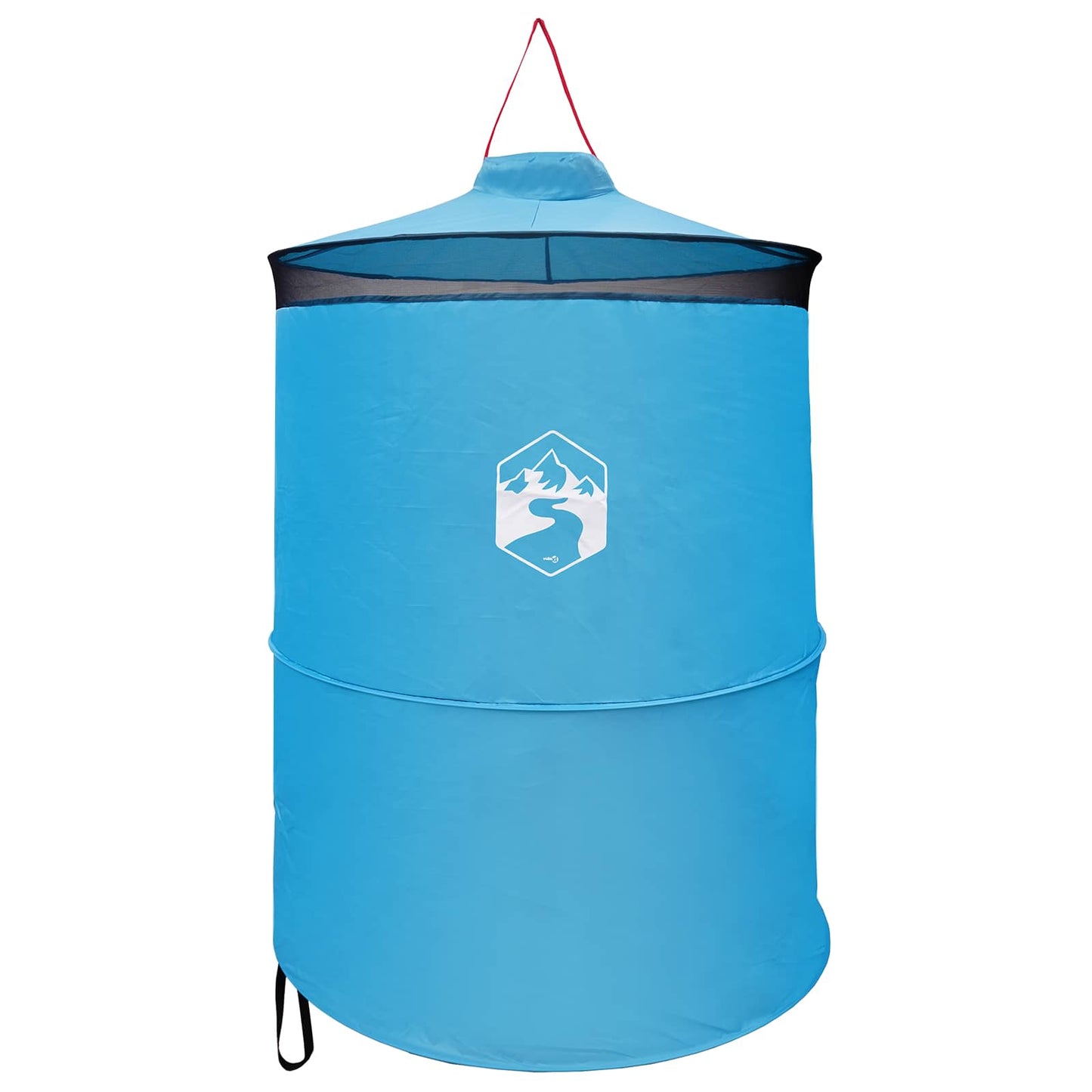 Pop-up Toilet Tent met Hangende Touw Blauw 97 x 126 cm
