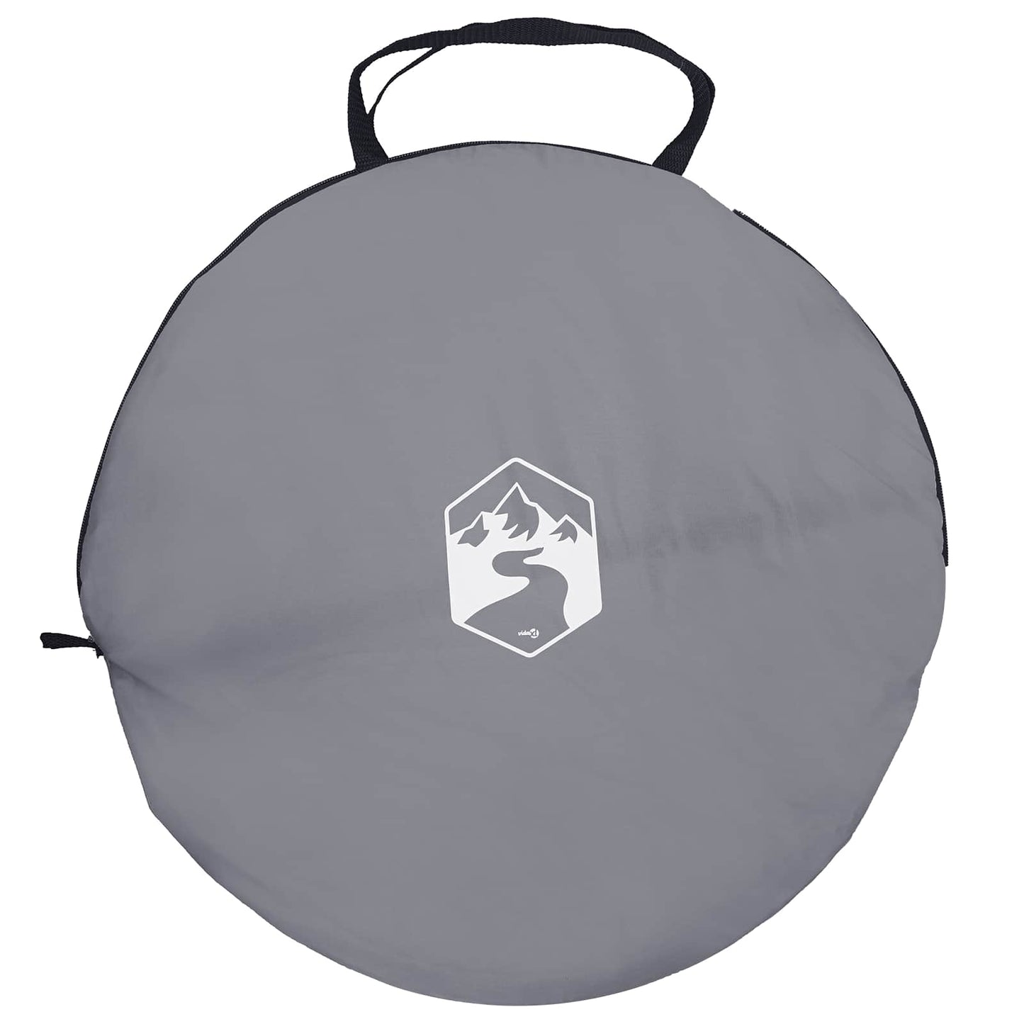 Pop-up Toilet Tent met Hangende Touw Grijs en Oranje
