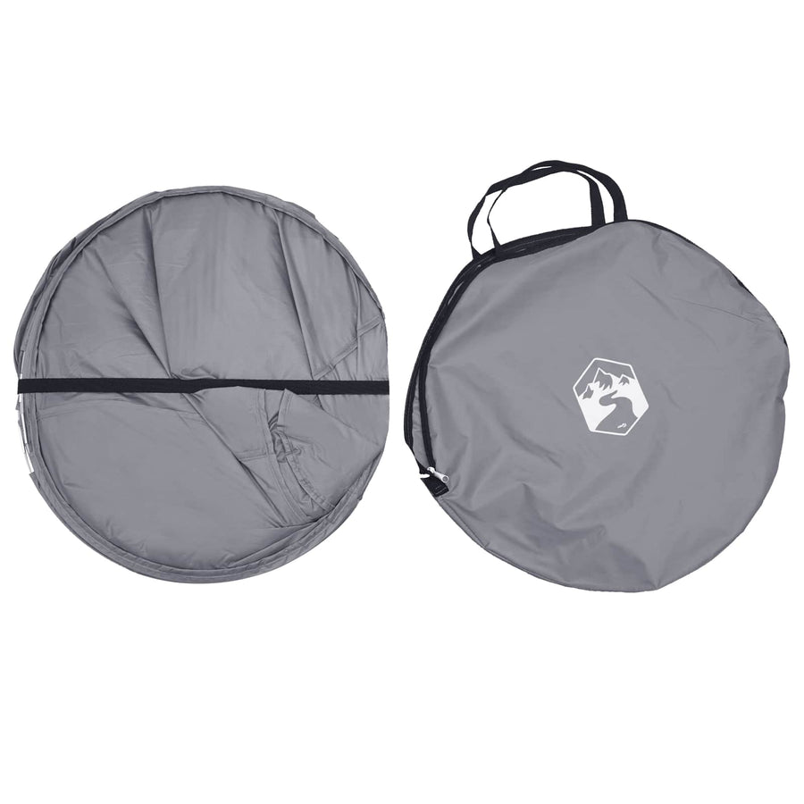 Pop-up Toilet Tent met Hangende Touw Grijs en Oranje