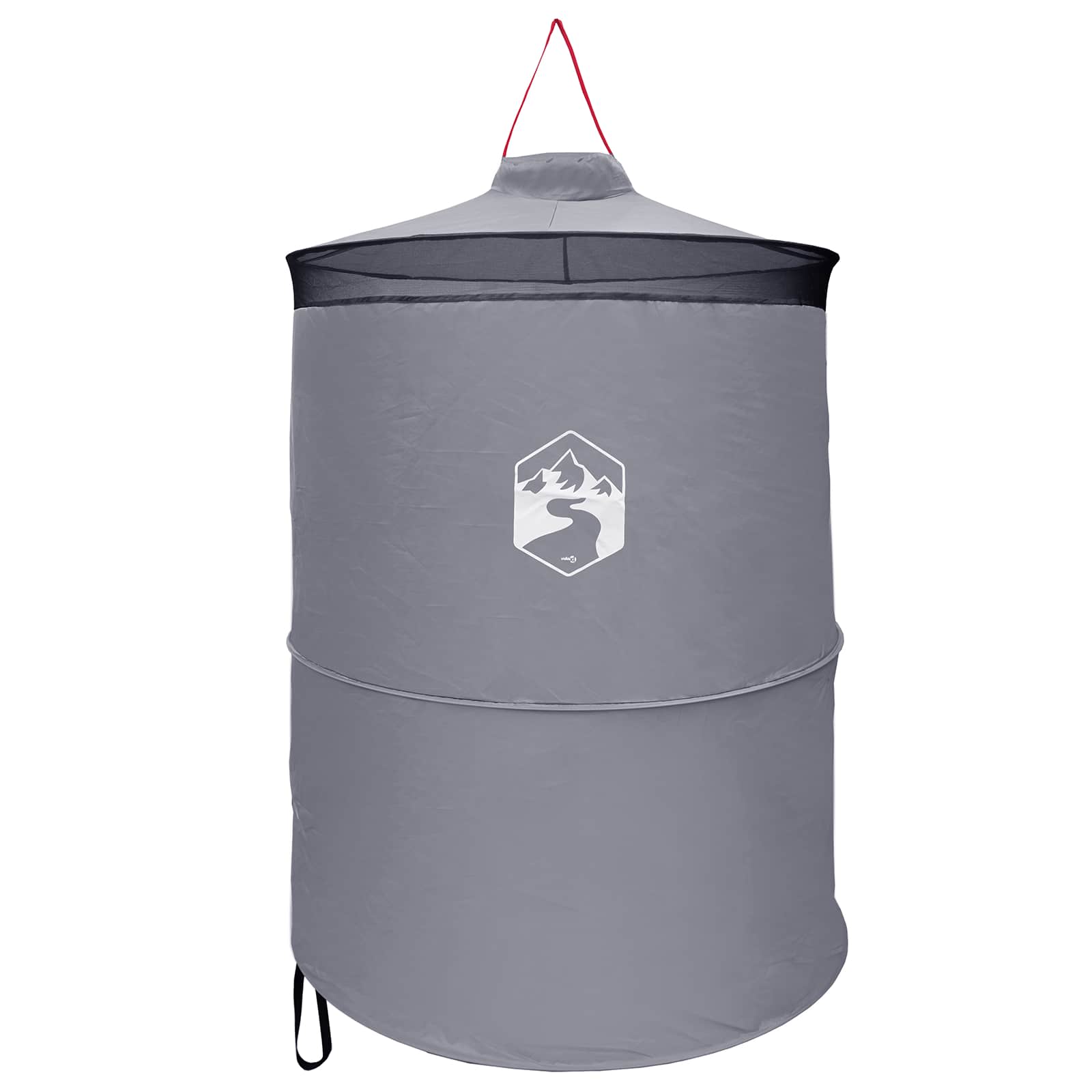 Pop-up Toilet Tent met Hangende Touw Grijs en Oranje