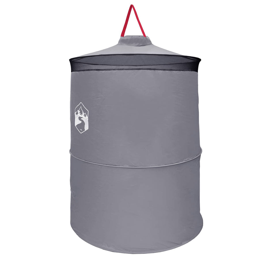Pop-up Toilet Tent met Hangende Touw Grijs en Oranje