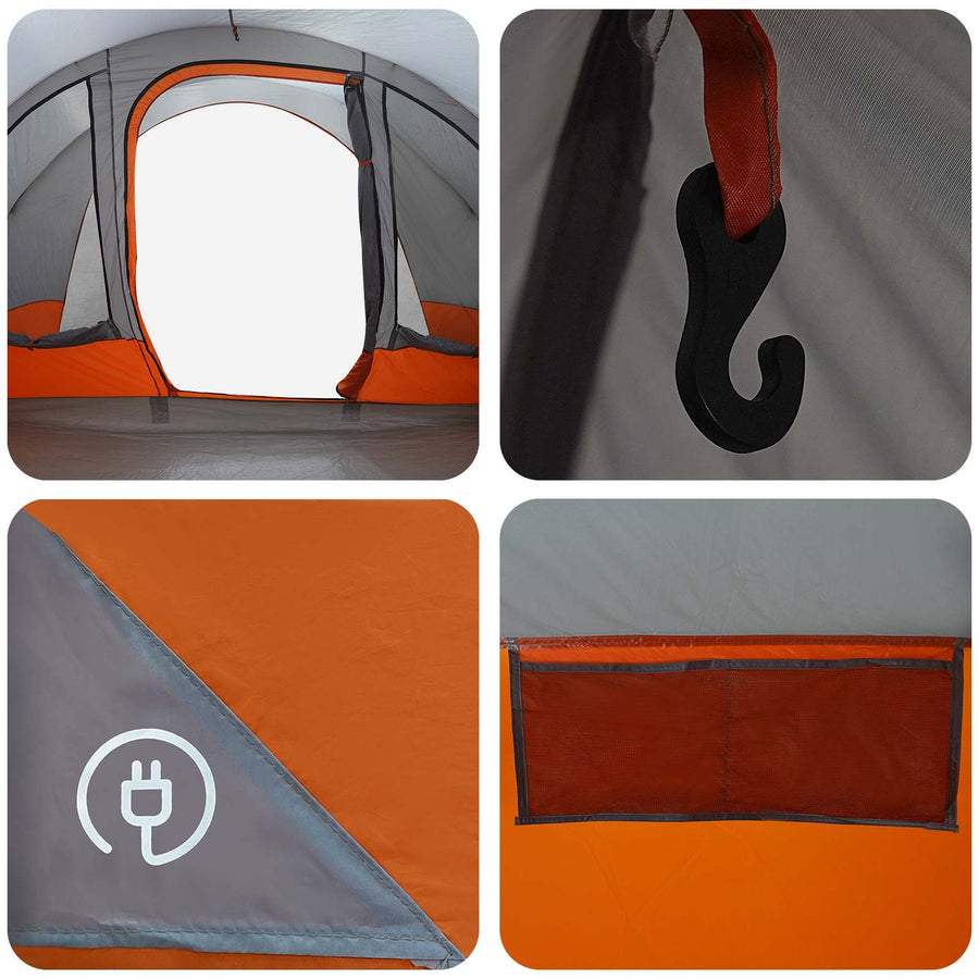 Tunneltent Grijs en Oranje 560 x 395 x 212 cm