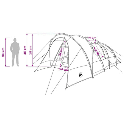 Tunneltent Grijs en Oranje 560 x 395 x 212 cm