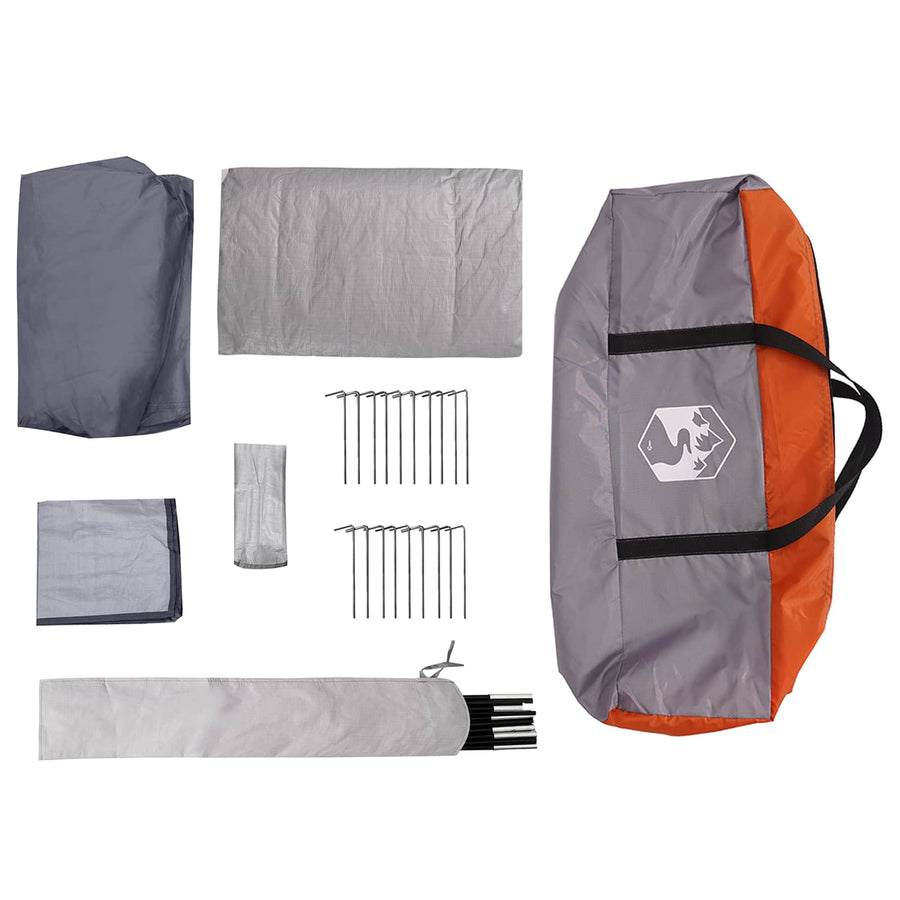 Tunneltent Grijs en Oranje 390 x 215 x 152 cm
