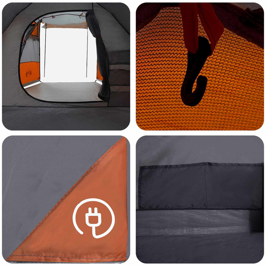 Tunneltent Grijs en Oranje 390 x 215 x 152 cm
