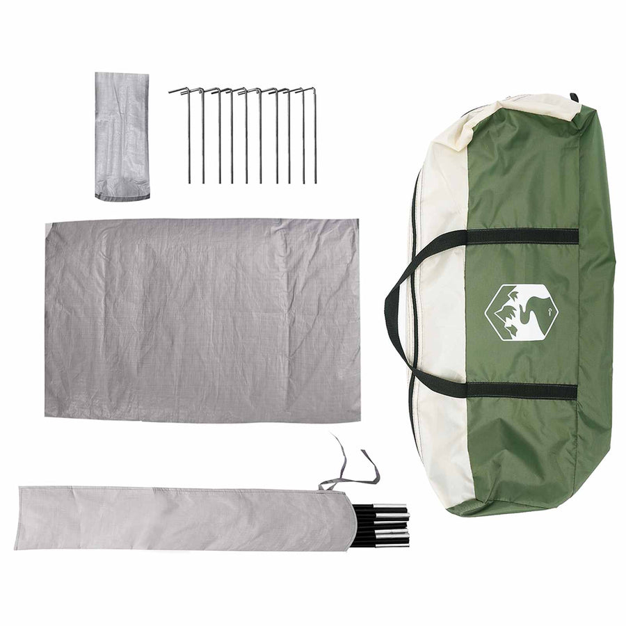 Partytent Groen 4-persoons 185T Polyester met PU Coating