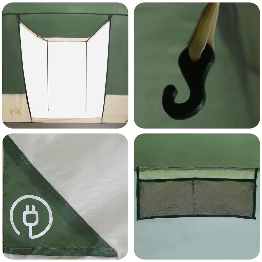 Partytent Groen 4-persoons 185T Polyester met PU Coating