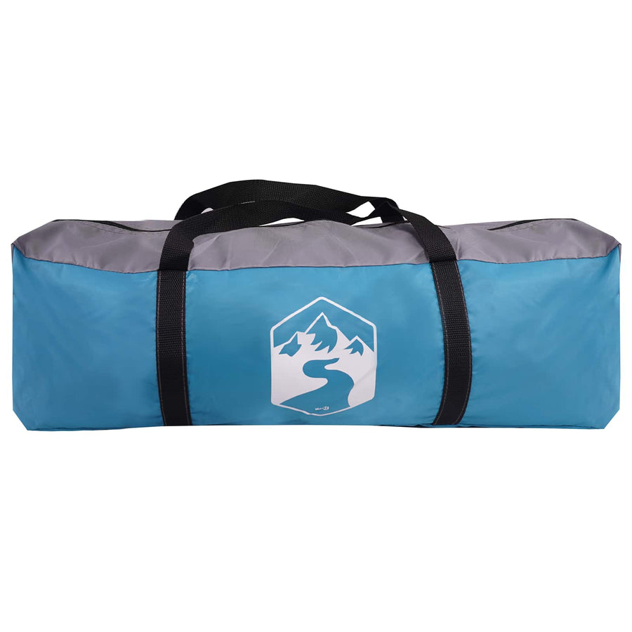 Partytent Blauw 4-persoons 185T Polyester met PU Coating