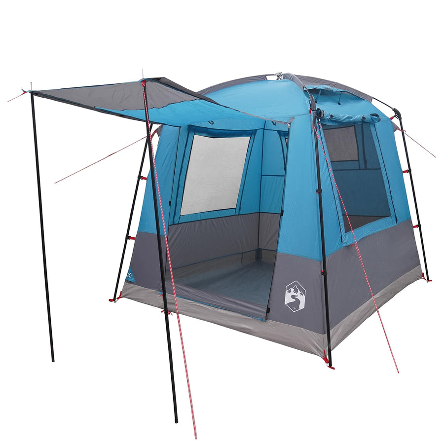 Partytent Blauw 4-persoons 185T Polyester met PU Coating