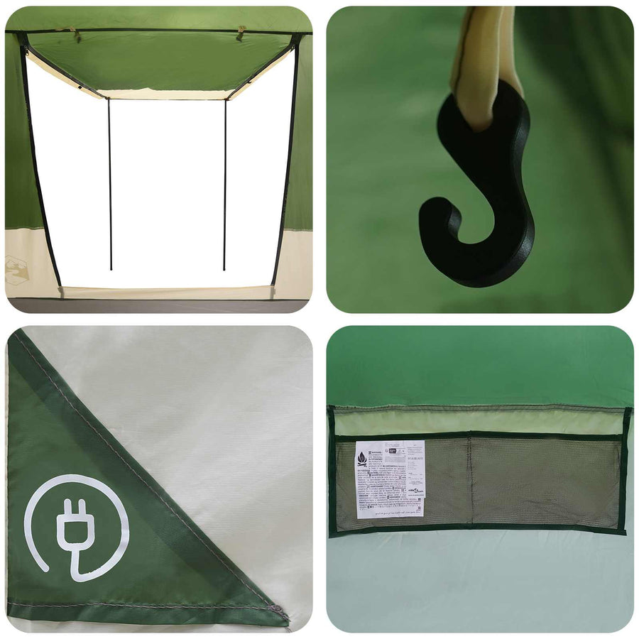 Toilet Tent Groen 10-persoons 185T Polyester met PU Coating