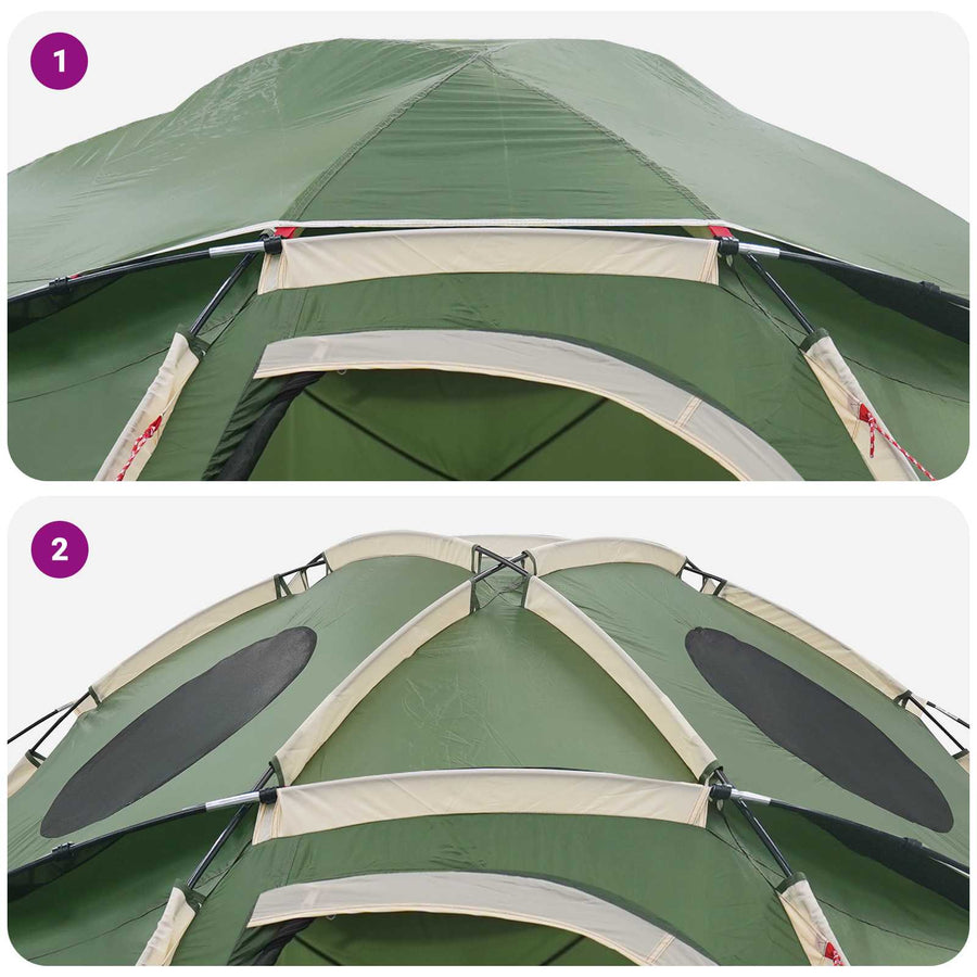 Toilet Tent Groen 10-persoons 185T Polyester met PU Coating