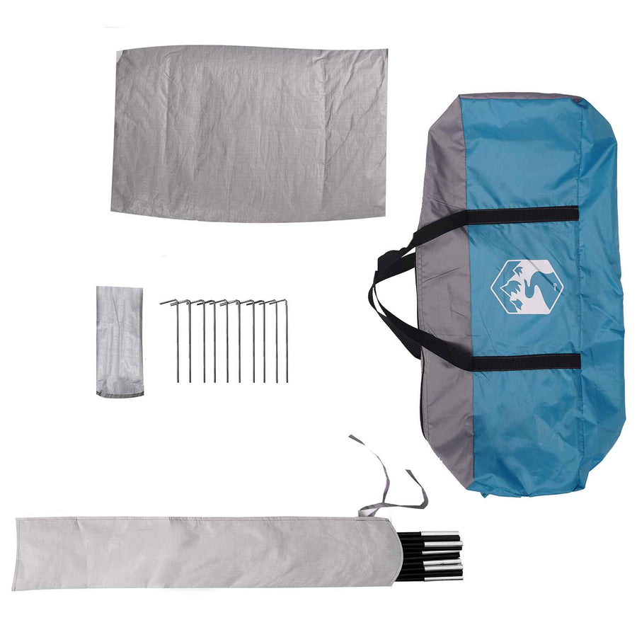 Toilet Tent Blauw 10-persoons 185T Polyester met PU Coating