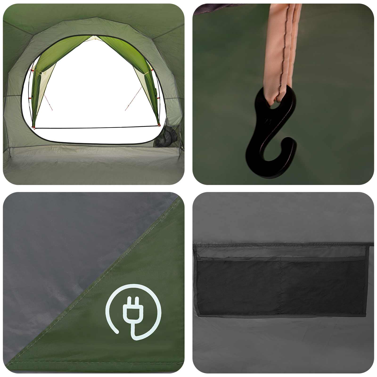 Tunneltent Groen 562 x 265 x 216 cm