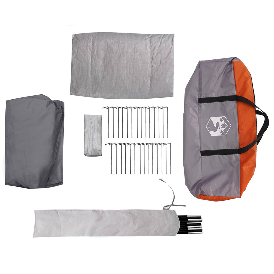 Tunneltent Grijs en Oranje 562 x 265 x 216 cm