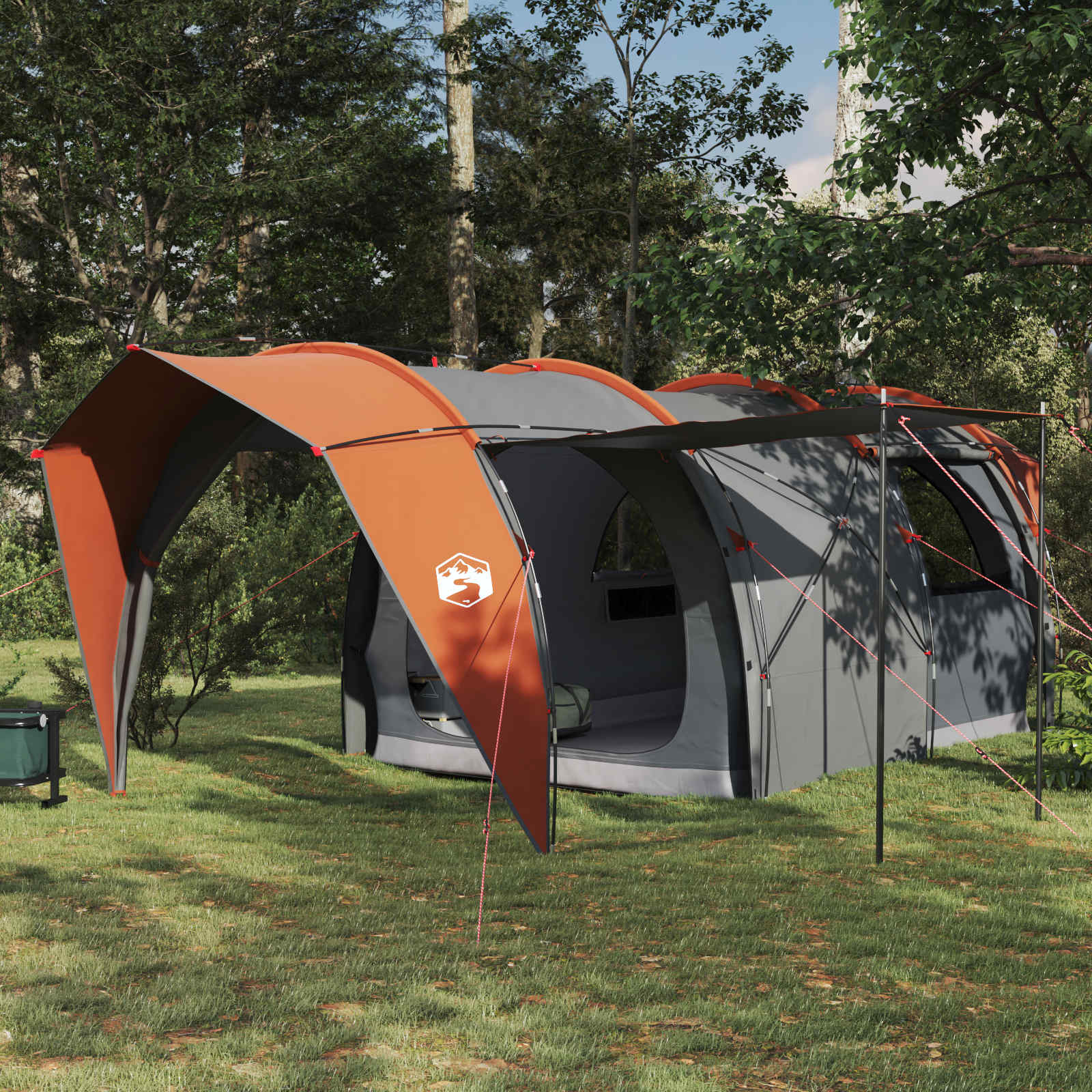 Tunneltent Grijs en Oranje 562 x 265 x 216 cm