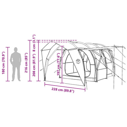 Tunneltent Grijs en Oranje 562 x 265 x 216 cm