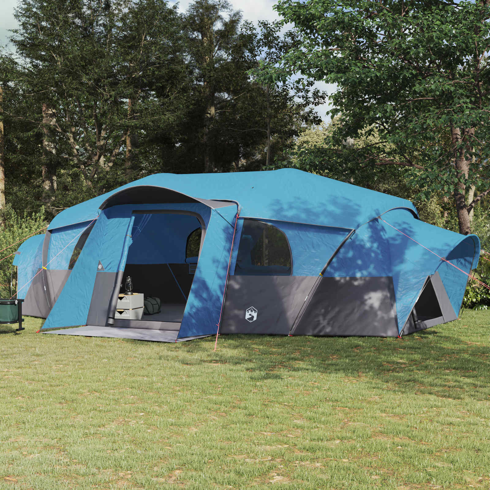 Gezinstent met regenzeil waterdicht tunnel Blauw 18-Persoon