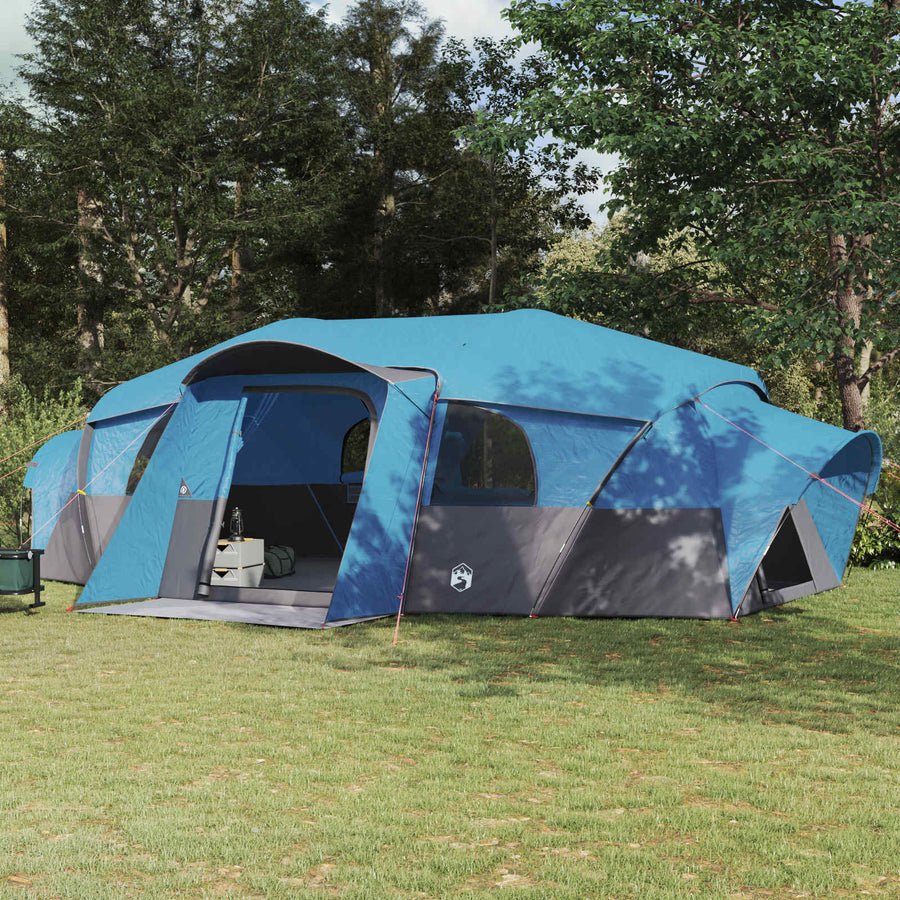 Gezinstent met regenzeil waterdicht tunnel Blauw 18-Persoon