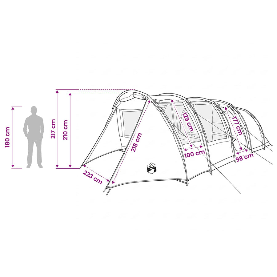 Tunneltent Groen 675 x 392 x 210 cm