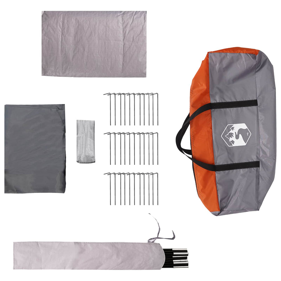 Tunneltent Grijs en Oranje 675 x 392 x 210 cm