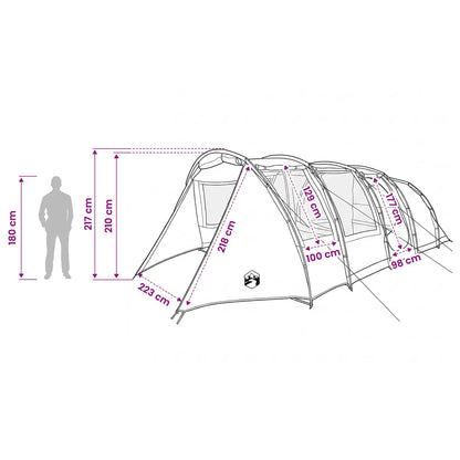 Tunneltent Grijs en Oranje 675 x 392 x 210 cm