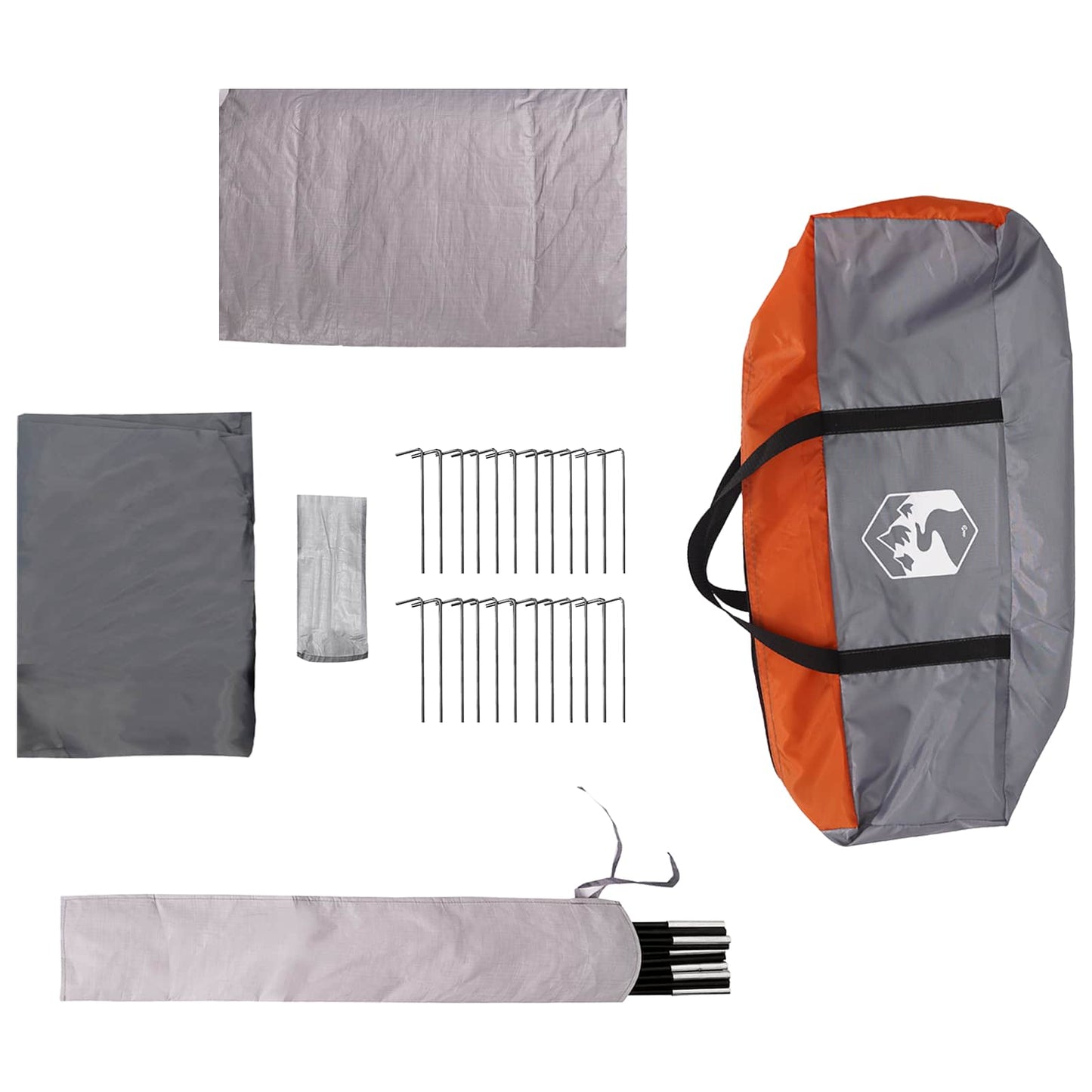 Tunneltent Grijs en Oranje 505 x 330 x 204 cm