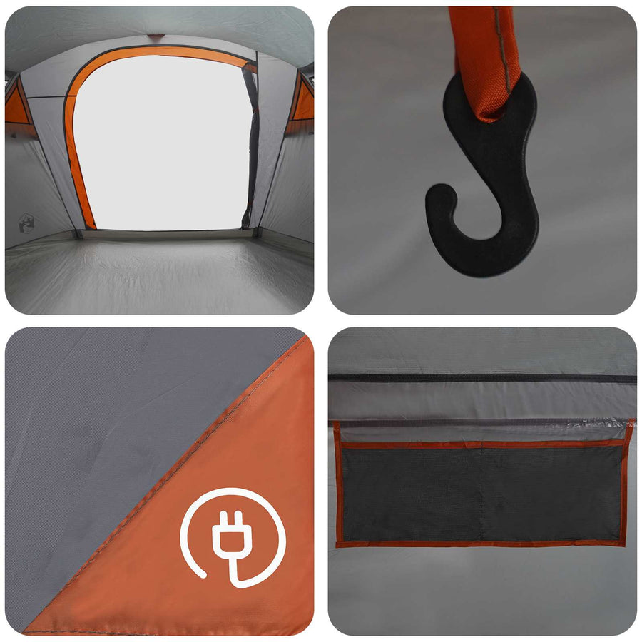 Tunneltent Grijs en Oranje 505 x 330 x 204 cm