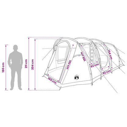 Tunneltent Grijs en Oranje 505 x 330 x 204 cm