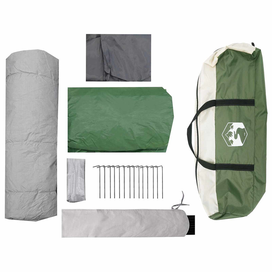 Directe Tent Groen 8-persoons 185T Polyester met PU Coating