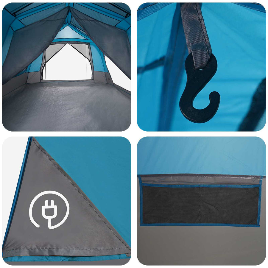 Directe Tent Blauw 8-persoons 185T Polyester met PU Coating