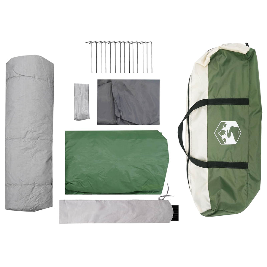 Directe Tent Groen 10-persoons 185T Polyester met PU Coating