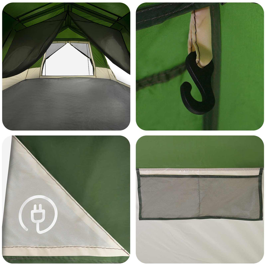 Directe Tent Groen 10-persoons 185T Polyester met PU Coating